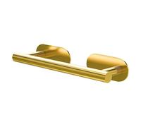 Amig - Toallero Adhesivo de baño Mod. EA-1 - Soporte de Pared para Toallas Adhesivo sin Tornillos - 230 x Ø19 x 70 x 45 mm - Acero Inoxidable - Oro Mate