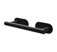 Amig - Toallero Adhesivo de baño Mod. EA-1 - Soporte de Pared para Toallas Adhesivo sin Tornillos - 230 x Ø19 x 70 x 45 mm - Acero Inoxidable - Negro Mate