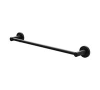 Amig - Toallero de baño Mod. Gorliz-2 - Soporte de Pared para Toallas con Tornillos incluidos - 503 x 43 x 62 mm - Acero Inoxidable - Negro Mate