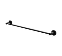 Amig - Toallero de baño Mod. Gorliz-2 - Soporte de Pared para Toallas con Tornillos incluidos - 655 x 46 x 62 mm - Acero Inoxidable - Negro Mate