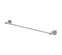 Amig - Toallero de baño Mod. Gorliz-2 - Soporte de Pared para Toallas con Tornillos incluidos - 655 x 46 x 62 mm - Acero Inoxidable - Plateado - Cromado Brillo
