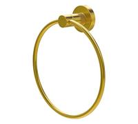 Amig - Toallero de baño Mod. Gorliz-3 - Soporte de Pared para Toallas con Tornillos incluidos - Ø155 x 52 mm - Acero Inoxidable - Oro Mate