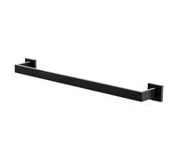 Amig - Toallero de baño Mod. Isla-1 - Soporte de Pared para Toallas con Tornillos incluidos - 600 x 80 x 55 mm - Acero Inoxidable - Negro Mate