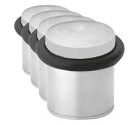 amig, Tope de Acero inoxidable con Goma Para puertas de Paso, Incluye accesorios de fijación, Bloqueadores de Puerta, Evita golpes y Protege la Pared, Inox, Ø20 x 30 mm (Paquete de 4)