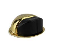 Amig - Tope de puerta Adhesivo de Acero inoxidable - Para puertas de Paso - Bloqueadores de Puerta - Evita golpes y Protege la Pared - 50 mm - Acabado Oro