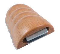 Amig - Tope Magnético Adhesivo para Puertas de Paso | 48 x 25 mm | Modelo 407 | Acabado en Madera de Haya | Fijación en el Suelo | Fácil Instalación (Paquete de 4)