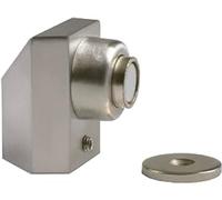 Amig - Tope Magnético para Puertas - 36 x 38 x 41 mm - Fijación al Suelo Mediante Tornillo - Retenedor para Proteger Paredes contra Golpes, Rozaduras y Portazos - Acero Inoxidable 18/8 Mate
