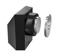Amig - Tope Magnético para Retención de Puertas - Colocación en Suelo - Potente Imán - Fácil Instalación, Incluye Tornillería - Acero Inoxidable - Color Negro - 36 x 38 x 41 mm