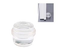 Amig - Tope o Retenedor de Suelo Adhesivo Circular Decorativo Transparente con Banda de Goma Antideslizante, Para Puertas de Paso, Protege de Golpes las Paredes y Muebles - Diámetro Ø30 x 30 mm