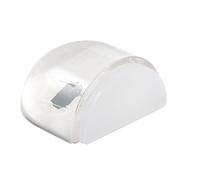 Amig - Tope o Retenedor de Suelo Adhesivo Circular Decorativo Transparente con Goma, Para Puertas de Paso, Protege de Golpes las Paredes y Muebles - Diámetro Ø40 x 25 mm