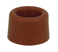 Amig - Tope para Puertas - Ø40 x 25 mm - Fijación al Suelo Mediante Tornillo - Retenedor Simple para Proteger Paredes contra Golpes y Rozaduras - Evita Portazos - Plástico Marrón