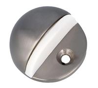 Amig - Tope para Puertas - Ø45 x 25 mm - Fijación al Suelo Mediante Tornillo - Retenedor Sencillo para Proteger Paredes contra Golpes y Rozaduras - Evita Portazos - Zamak Plateado Brillo