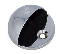 Amig - Tope para Puertas - Ø45 x 25 mm - Fijación al Suelo Mediante Tornillo - Retenedor Sencillo para Proteger Paredes contra Golpes y Rozaduras - Evita Portazos - Zamak Plateado Brillante
