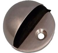 Amig - Tope para Puertas - Ø45 x 25 mm - Fijación al Suelo Mediante Tornillo - Retenedor Sencillo para Proteger Paredes contra Golpes y Rozaduras - Evita Portazos - Zamak Plateado Brillo