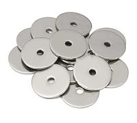 AMLOOPH Arandelas M5 Grandes Planas, 30 mm x 2 mm de Grosor, Acero Inoxidable A2 V2A (20 Unidades) para Tornillos, Tuercas y Varilla Roscada