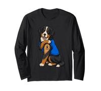 Amo a papá, Perro Tatuado, papá, Amante de los Perros de montaña berneses Manga Larga