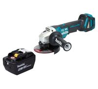 Amoladora angular a batería Makita DGA 517 Z de 18 V y 125 mm sin escobillas + 1 batería de 9,0 Ah - sin cargador