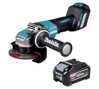 Amoladora angular a batería Makita GA 044 GU1, 40 V máx., 125 mm, X-LOCK sin escobillas + 1 batería de 4,0 Ah —sin cargador—