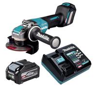 Amoladora angular a batería Makita GA 044 GU101, 40 V máx., 125 mm, X-LOCK Brushless + 1 batería de 4,0 Ah + cargador