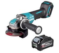 Amoladora angular a batería Makita GA 047 GU1, 40 V máx., 125 mm, X-LOCK sin escobillas + 1 batería de 4,0 Ah —sin cargador—