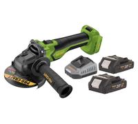 Amoladora angular a batería Procraft PGA22-BB 20 V 125 mm sin escobillas + 2 baterías de 2,0 Ah + cargador