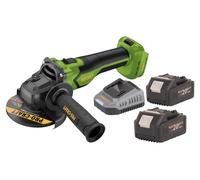 Amoladora angular a batería Procraft PGA22-BB 20 V 125 mm sin escobillas + 2 baterías de 4,0 Ah + cargador