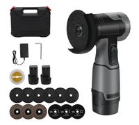 Amoladora angular con batería, 16,8 V, con 2 pilas de 3000 mAh, 76 mm, 32000 rpm, mini batería Flex con 13 discos de corte, para cortar, pulir y afilar