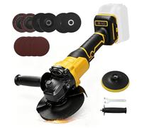 Amoladora angular con batería de 125 mm de diámetro de disco compatible con baterías Dewalt de 20 V, 800 W, lijadora sin escobillas de 8500 rpm para cortar, lijar y pulir (sin batería)