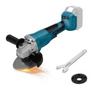 Amoladora angular de batería compatible con batería de litio Makita de 18 V, amoladora angular eléctrica sin escobillas con diámetro de disco de 125 mm, 3000-10000 rpm, para una separación y lijado