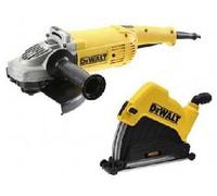 Amoladora angular DeWalt de 230/2200W con protección para hormigón