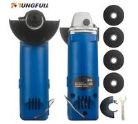 Amoladora Angular Eléctrica de 75 mm, Máquina Pulidora de 220 V y 125 W, Herramienta de Pulido de Alta Velocidad de 12000 RPM con Discos de Corte para Metal y Madera Set A