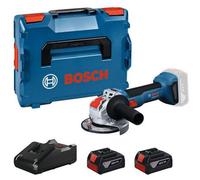 Amoladora angular inalámbrica BOSCH PROFESSIONAL GWX 18V-8, 18V, 125mm, con 2 baterías GBA 4,0Ah y cargador GAL 1840 L X-LOCK