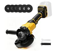 Amoladora angular inalámbrica compatible con batería Dewalt de 18 V/20 V, 8500 rpm, herramienta de amoladora sin escobillas de 3 engranajes con cuchillas de molienda de 115 mm para cortar, moler