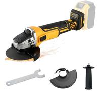 Amoladora angular inalámbrica compatible con batería Dewalt de 18 V y 20 V, potente herramienta de amoladora de 125 mm con ajustes de 3 velocidades, motor sin escobillas de 10000 rpm, protector