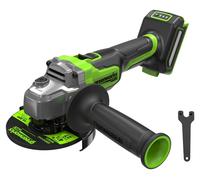Amoladora angular inalámbrica Greenworks de 24V, disco de 125 mm, 9000 RPM, 900W, motor sin escobillas