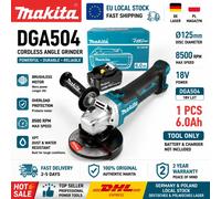 Amoladora Angular Inalámbrica Original Makita DGA504 de 18V, 125mm, Herramienta Sola (Sin Batería), Máquina Eléctrica para Cortar y Esmerilar, Herramienta Eléctrica LXT, Envío Rápido desde Almacén en