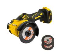 Amoladora angular inalámbrica para Dewalt 18/20 V, mini amoladora angular sin escobillas 20000 RPM 75 mm, herramienta de ángulo pequeño con 2 discos para cortar, pulir y esmerilar (para Dewalt)