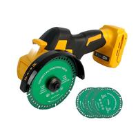 Amoladora angular inalámbrica para Dewalt 18/20 V, mini amoladora angular sin escobillas de 18000 RPM 100 mm, herramienta de corte pequeña con 4 discos para cortar, pulir y moler (para Dewalt, 100 mm)
