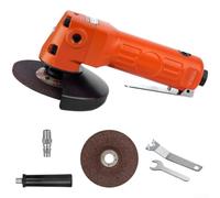 Amoladora angular neumática de 4 pulgadas 11000RPM Herramienta de aire alto para pulido de metales Eliminación de óxido con protector de seguridad Disco de grado industrial de 100 mm (naranja)