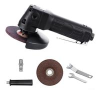 Amoladora angular neumática de 4 pulgadas 11000RPM Herramienta de aire alto para pulido de metales Eliminación de óxido con protector de seguridad Disco de grado industrial de 100 mm (negro)