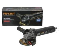 Amoladora angular Procraft AG1300, 1300 vatios, 125 mm, Black Edition