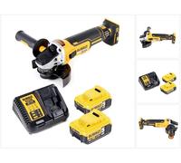 Amoladora angular sin cable DeWalt DCG 405 P2 18V 125mm sin escobillas + 2x batería 5.0Ah + cargador