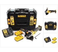 Amoladora angular sin cable DeWalt DCG 406 D2 18V 125mm sin escobillas + 2x batería recargable 2.0Ah + cargador + TSTAK