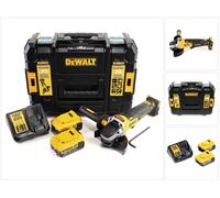 Amoladora angular sin cable DeWalt DCG 406 M2 18V 125mm sin escobillas + 2x batería 4.0Ah + cargador + TSTAK