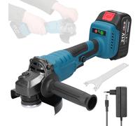 Amoladora angular sin escobillas de 21V, 125mm, herramienta eléctrica inalámbrica para lijar y cortar, batería de litio, 1 batería incluida, modelo para la Unión Europea