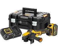 Amoladora de 125 mm, 18V, DEWALT DCG409T1-QW, sin escobillas, con estuche y batería de 6,0 Ah, 54V FLEXVOLT