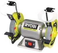 Amoladora de banco RYOBI RBG6G1, 250 W, Muela de 150 mm, Protectores transparentes, 2 soportes para piezas
