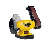 Stanley Amoladora de banco y lijadora de banda 150 mm, 330W, disco y banda 50×686mm, con protectores