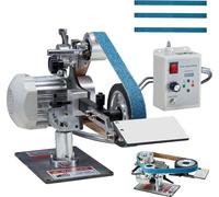 Amoladora de banda de 30 x 1 pulgada con velocidad variable e inversor de frecuencia (VFD), con 2 moldes de rectificado