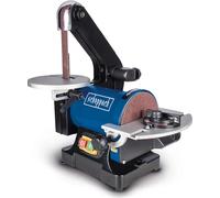 Amoladora de bandas Scheppach BTS700 | Amoladora de discos | 250W | 762x25,4 mm | Diámetro del disco de amolar: 125 mm | Mesa ajustable de 90° a 45° | Velocidad: 816 m/min